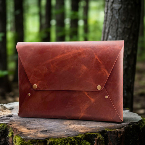 Custom Handcrafted Leather MacBook Sleeve